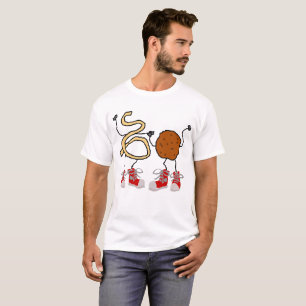 Funny Spaghetti and Meatballs Cartoon T-Shirt