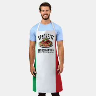 Funny Spaghetti Eating Champion Family Reunion Apron