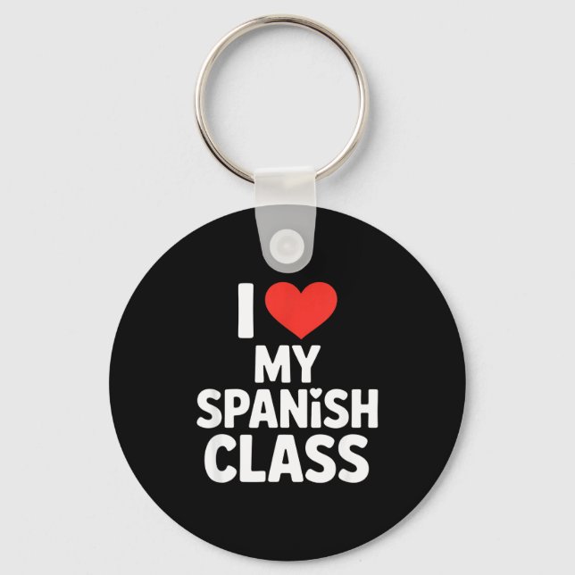 Funny spanish class saying i love my students Funn Key Ring (Front)