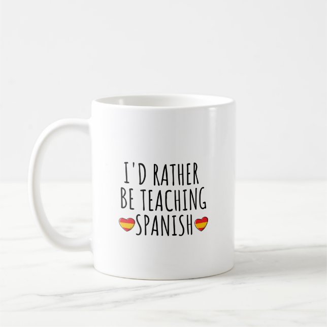  funny Spanish language learning or speaking teach Coffee Mug (Left)