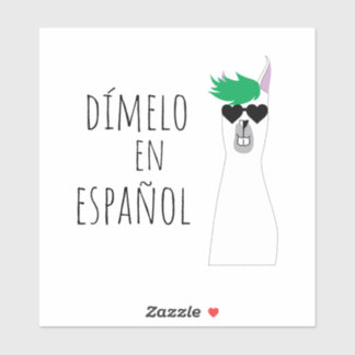 Funny Spanish Teacher Gift Dímelo en Español Llama