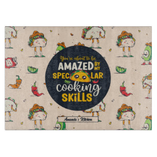 Funny Spectacular Taco Pun Cinco De Mayo Pattern Cutting Board