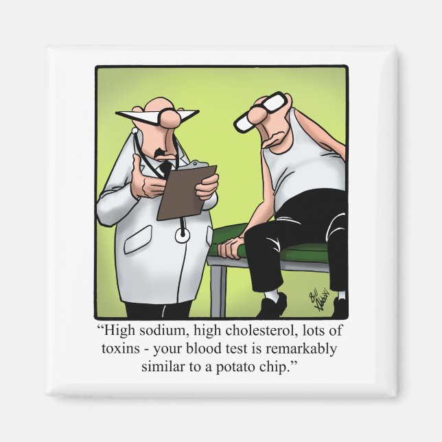 Funny Spectickles Medical Health Cartoon Humour Magnet (Front)