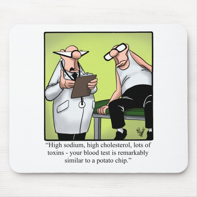Funny Spectickles Medical Health Cartoon Humour Mouse Pad (Front)