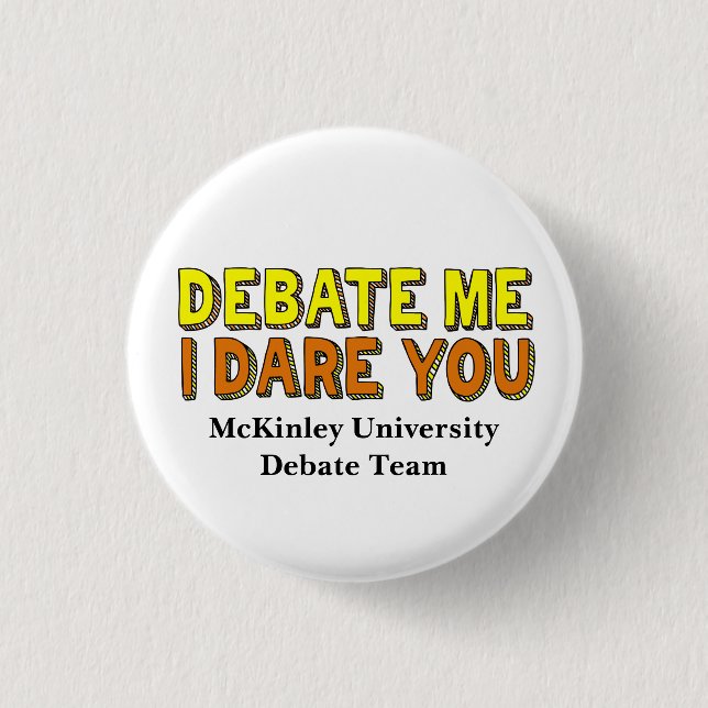 Funny Speech and Debate Team Custom School 3 Cm Round Badge (Front)