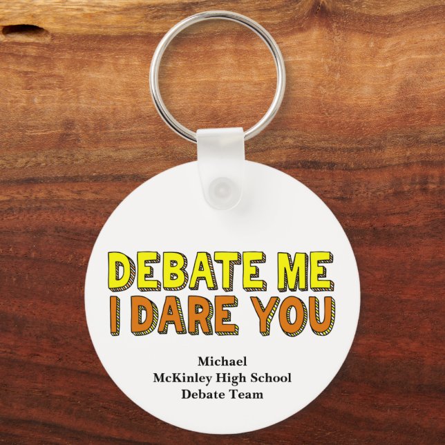 Funny Speech and Debate Team Custom School Key Ring (Front)