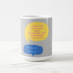 Funny Speech Eyebrows Morphing Mug