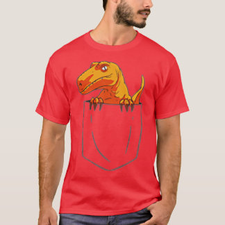 Funny Speed Raptor Raptor in Pocket Dinosaur ank T-Shirt