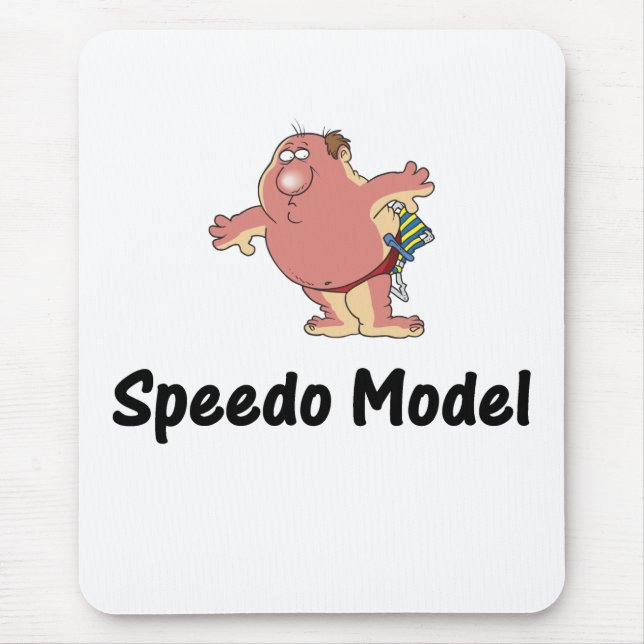 Funny Speedo Model Mouse Pad (Front)