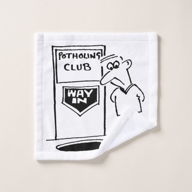 Funny Spelunking, Potholing or Caving Theme Wash Cloth (Wash Cloth)