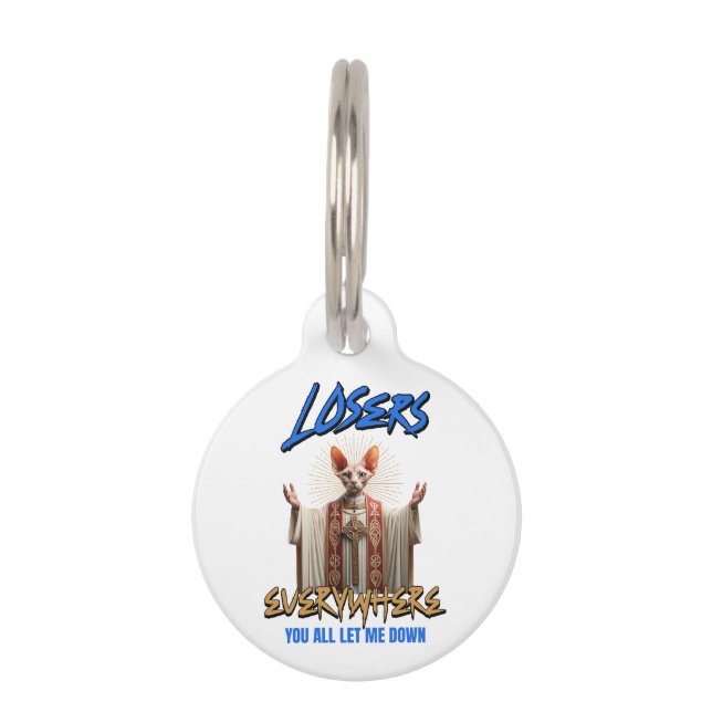 Funny Sphynx Cat Jesus Pet Tag (Front)