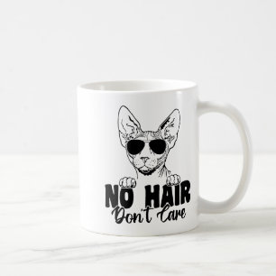 Funny Sphynx Cat No Hair Don't Care Bald Hairless Coffee Mug