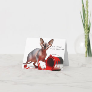 Funny Sphynx Valentine Card