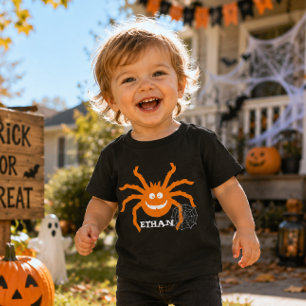 Funny Spider Halloween 2026personalized toddler Baby T-Shirt