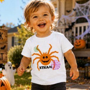 Funny Spider Halloween 2026personalized toddler Baby T-Shirt