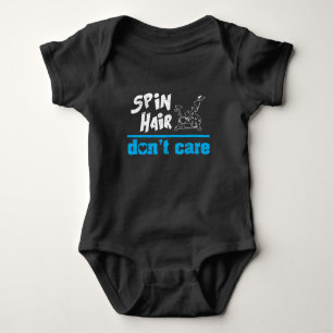Funny Spin Class Indoor Cycling Spinning Spin Hair Baby Bodysuit