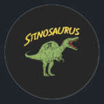 Funny Spinosaurus Pi Day Shirt Math Dinosaur Gift  Classic Round Sticker<br><div class="desc">Funny Spinosaurus Pi Day Shirt Math Dinosaur Gift Boys</div>