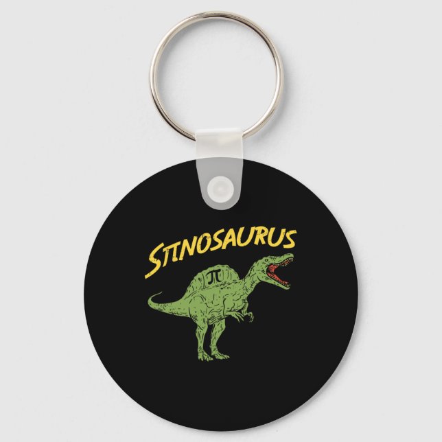 Funny Spinosaurus Pi Day Shirt Math Dinosaur Gift  Key Ring (Front)