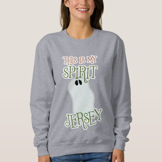 Funny Spirit Jersey Halloween Themed Design Sweatshirt (Front)
