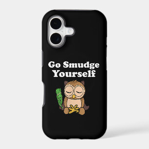 Funny Spiritual Go Smudge Yourself Owl Meditating