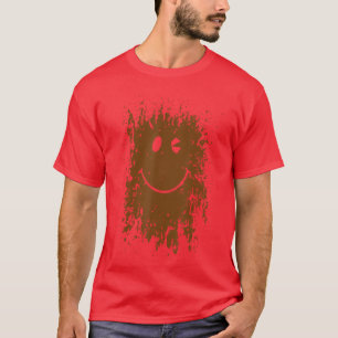Funny Splash Mud Splatter Face Run Forest Gump T-Shirt