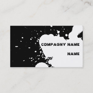 Funny splatter business card