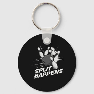 Funny Split Happens Bowling Team Bowling Squad Spl Key Ring