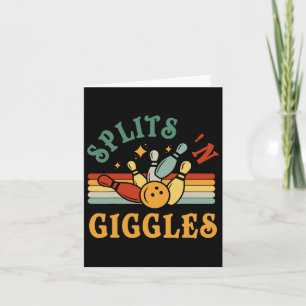 Funny Splits n Giggles Bowling Team Men Women Bowl Card
