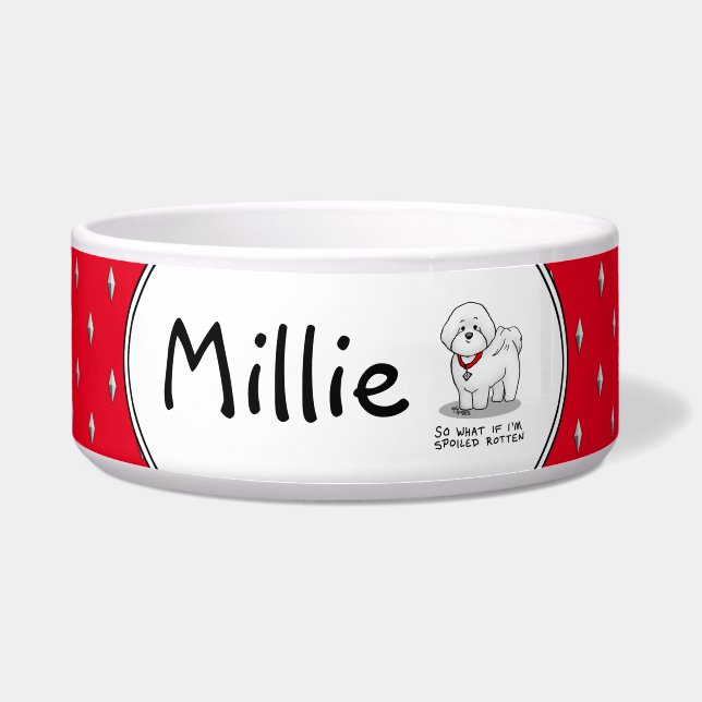 Funny Spoiled Rotten Bichon Frise Dog - Cute (Front)