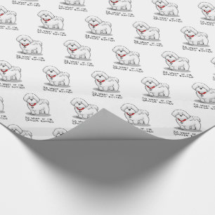 Funny Spoiled Rotten Bichon Frise Dog - Cute Wrapping Paper