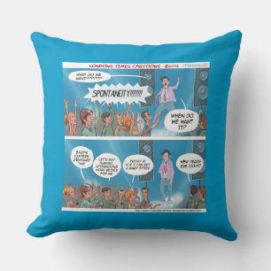 Funny Spontaneity Coach Cotton Throw Pillow