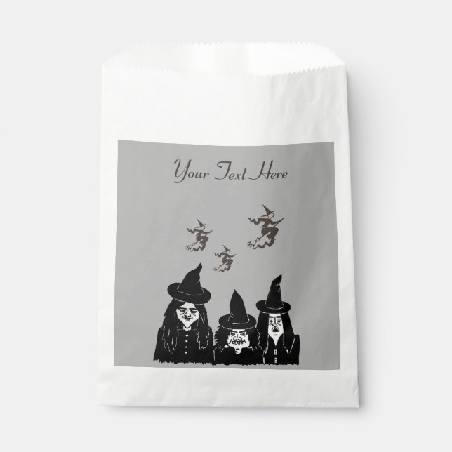 funny spooky black witches scary halloween  favour bag (Front)