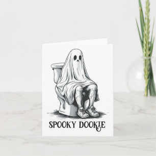 Funny Spooky Dookie Immature Halloween  Card