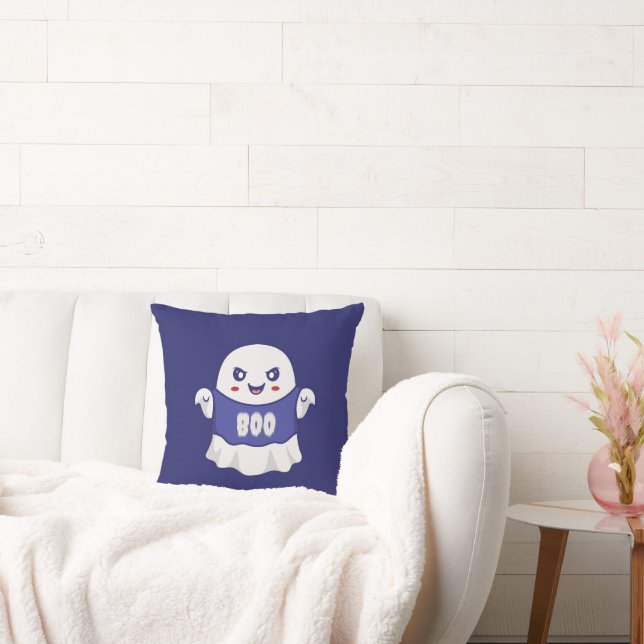 Funny Spooky Ghost Illustration Design Cushion (Couch)