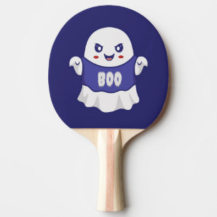 Funny Spooky Ghost Illustration Design Ping Pong Paddle
