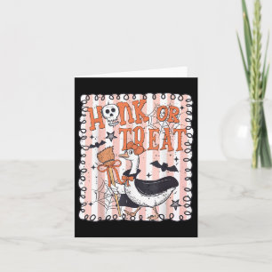 Funny Spooky Goose Fall Honk Or Treat Halloween Go Card