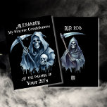 Funny Spooky Grim Reaper 30th Birthday for Him Card<br><div class="desc">Looking for the perfect Grim Reaper 30th birthday card for a Halloween lover, horror movie fan, or someone with a dark sense of humour? This Funny Grim Reaper 30th Birthday Card for Men is just what you need! Featuring a stunning watercolor illustration of the Grim Reaper—also known as Death or...</div>