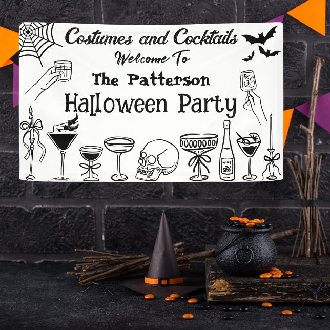 Funny Spooky Halloween Cocktail Party Welcome Banner (Creator Uploaded)