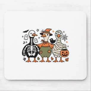Funny Spooky Halloween Silly-goose Ghost Treat Or Mouse Pad