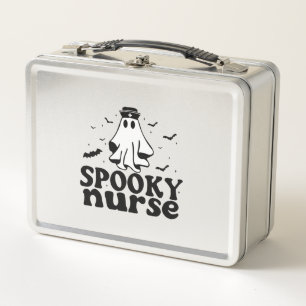 Funny Spooky Nurse outfit Metal Lunch Box