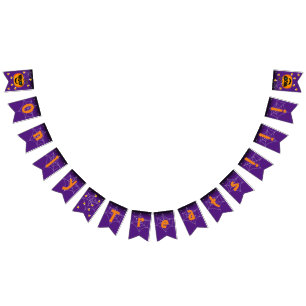 Funny Spooky Pumpkin iconic winkS Only treats!!! Bunting