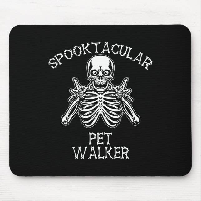 Funny Spooky Spooktacular Pet Walker Halloween  Mouse Pad (Front)
