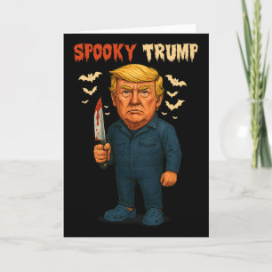Funny Spooky Trump Horror American Movie Halloween Card