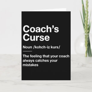 Funny Sport Definition Team Bysebyll Soccer Coach' Card
