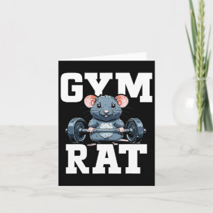 Funny Sport Gym Rat Fitness Bodybuilding Card