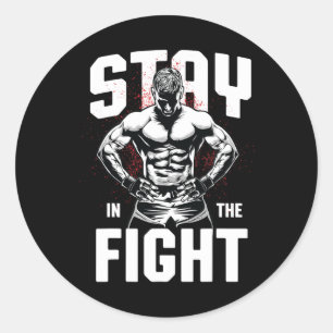Funny Sport Instructor Boxing Coach Sport Lover Ki Classic Round Sticker