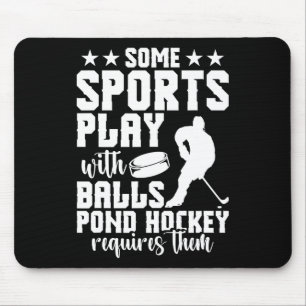 Funny Sport Pond Hockey Player (6) Mouse Pad