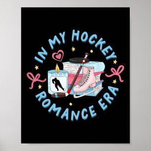 Funny Sport Romance Reader Reading In My Hockey Ro Poster