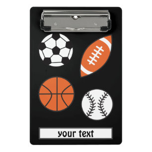 Funny Sports Ball Mini Clipboard