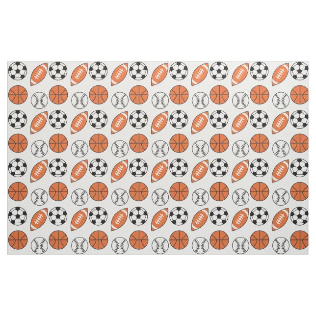 Funny sports balls pattern fabric (Fat Quarter)